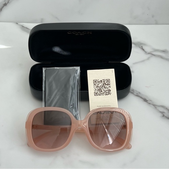 COACH Milky Pink Sunglasses Complete Set with Box - Picture 1 of 6